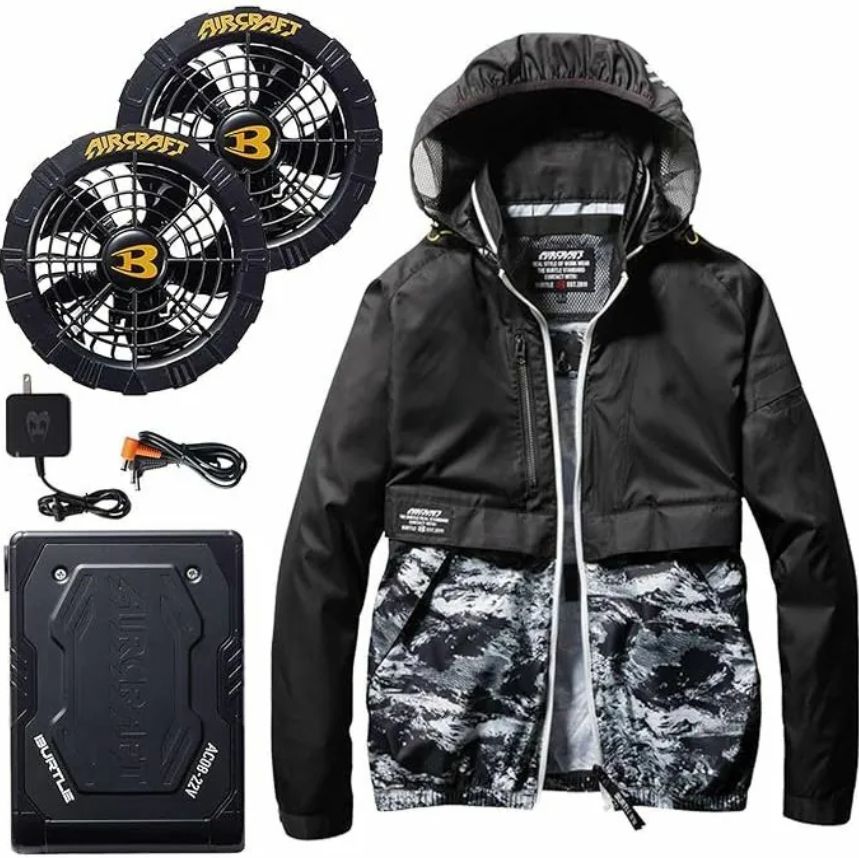 BURTLE Air Craft 长袖外套电池风扇套装2024年22V AC08 AC08-1