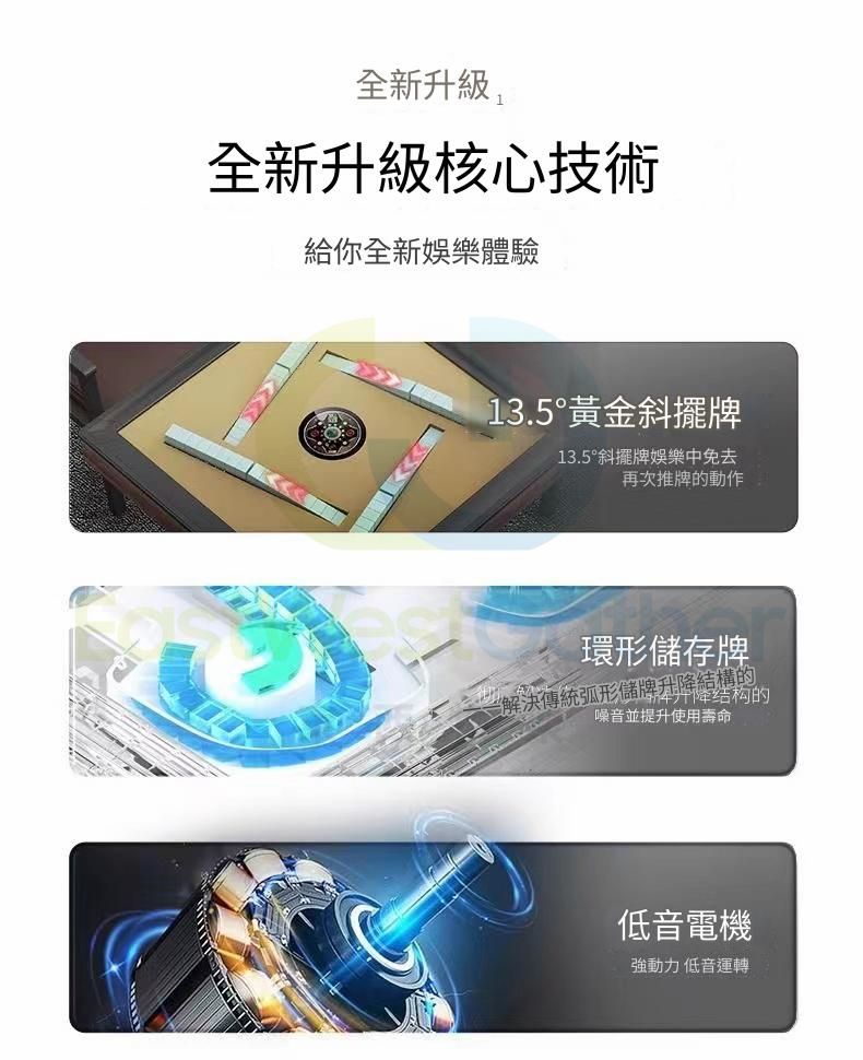 包安裝送貨-新款折疊電動麻雀機電動麻將機8號【旋翼過山車+風暖+靜音+